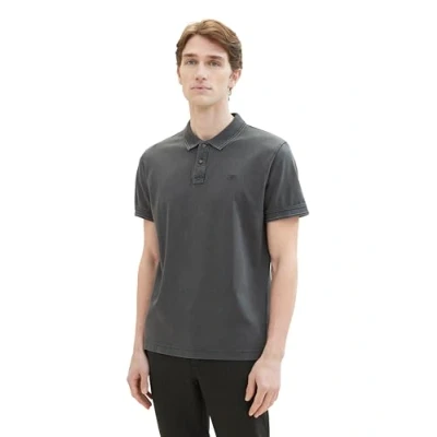 Abbildung von TOM Tailor MIT LOGO Stickerei Poloshirt, Herren, Größe: XXL, Tarmac grey