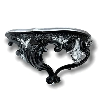 Abbildung von Artissimo Barock Wandkonsole, Konsole, Antik Wandregal, Spiegelkonsole schwarz Silber 38x20x16