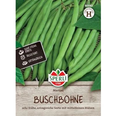 Abbildung von Sperli Buschbohnensamen Martini 80085 Gemüsesamen für eine sehr ertragreiche Buschbohne mit einem Inhalt 5 bis 7 lfd. Meter Gemüsepflanzen, Saatgut