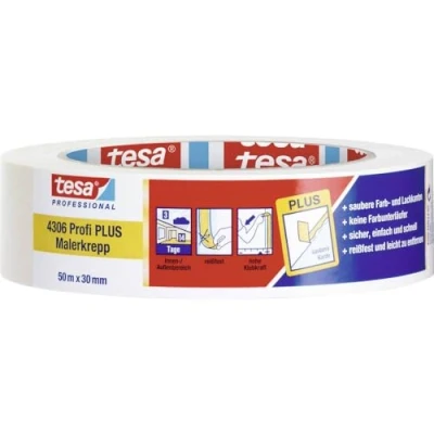 Abbildung von Tesa Malerkrepp Profi Plus 4306 30mm x 50m weiß