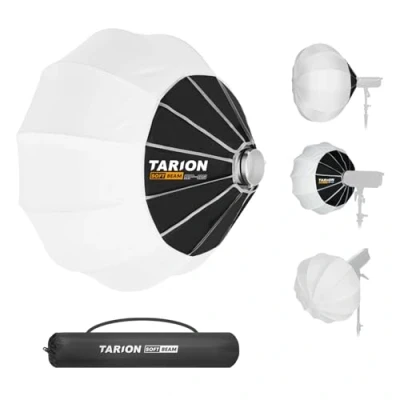 Abbildung von TARION Lantern Softbox mit Bowens Halterung: 85cm Quick Release Fotografie Ball Softboxen Collapsible Soft Box für Studio Photography Video Blitz Licht SOFTBEAM(SP 85)