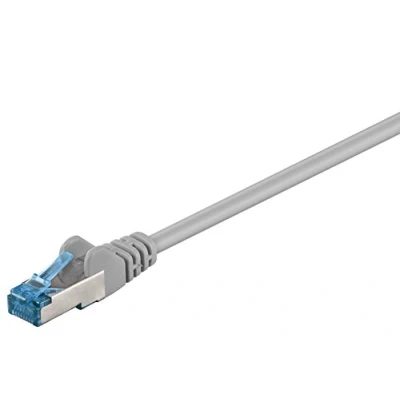 Abbildung von Goobay 92639 CAT 6a PatchKabel, EthernetKabel, doppelt geschirmt, S FTP bis 10000 Mbits, 500 Mhz, halogenfrei Kupfer Kabel, RJ 45 Stecker, vergoldete Kontakte, 20m, Grau
