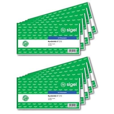 Abbildung von SIGEL KF213/10 Kurzmitteilung &quot;Kurzbrief&quot;, 1/3 A4 quer, 10 Stück á 100 Blatt