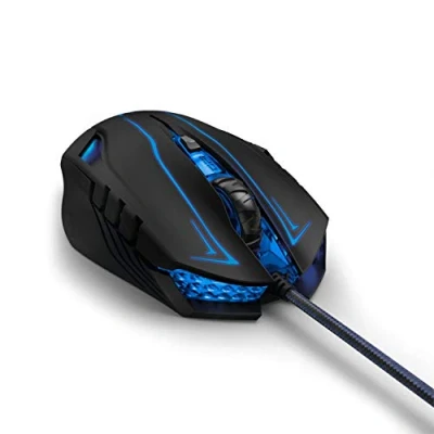 Abbildung von uRage Gaming Maus “Reaper 180, schwarz, Anti Rutsch Beschichtung, Omron Click Switches, 3.200 dpi Avago Sensor, Plug &amp; Play, kabelgebunden