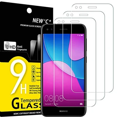 Abbildung von NEW&#039;C 3 Stück, Panzer Schutz Glas für Huawei Y6 Pro 2017, Frei von Kratzern, 9H Härte, HD Displayschutzfolie, 0.33mm Ultra klar, Ultrabeständig