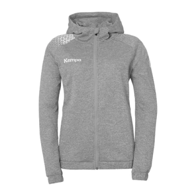 Abbildung von Kempa Ambition Fleecejacke, Damen, Größe: Small, Dark grau melange weiß