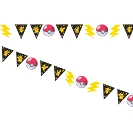 Abbildung von Pokemon Pikachu Wimpelkette 3,3 m pro Einheit