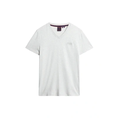 Abbildung von Superdry Vintage LOGO Vneck Tshirt basic, Herren, Größe: Large, Glacier grey marl