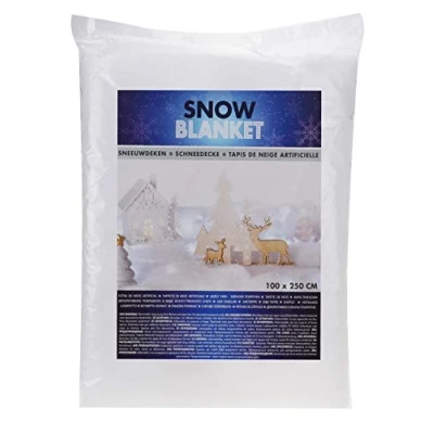 Abbildung von Spetebo Christbaumschmuck Schneedecke 100 x 250 cm weiße Deko Matte (1 tlg), Kunst Schnee