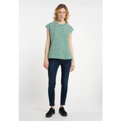 Abbildung von Dreimaster Bridgeport Tshirt print, Damen, Größe: 34, Grün weiss