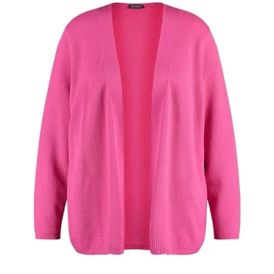 Abbildung von Samoon Struktur Strickjacke, Damen, Größe: 46, Soft cranberry