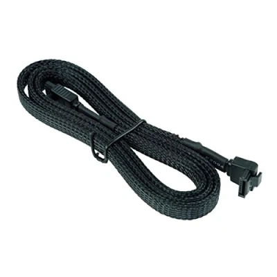 Abbildung von Phobya SATA 3.0 Anschlusskabel mit Sicherheitslasche 90cm Schwarz gesleevt Kabel