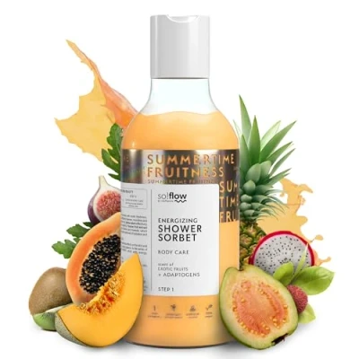 Abbildung von So!Flow Duschgel Damen Energisierendes Sorbet Exotisches mit Jojoba Estern Eine belebende Haut Weichmachende Reise bei jedem Waschen Mädchen Shower Gel Women