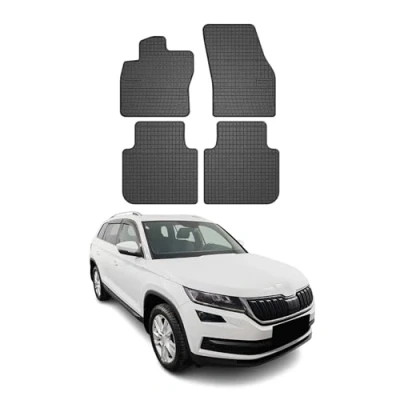 Abbildung von OMAC Gummi Fußmatten kompatibel mit Skoda Kodiaq 2017 2024 Automatten TPE Schwarz 4X