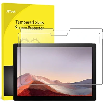 Abbildung von JETech Schutzfolie für Surface Pro 7 Plus/Surface 12,3 Zoll, 9H Panzer Schutz Glas Displayschutz, Unterstützung Pen, HD Klar, 2 Stück