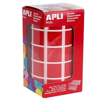 Abbildung von APLI 4877 Rolle Sticker viereckig 20 mm, rot