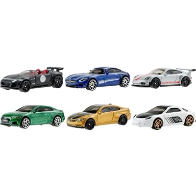 Abbildung von Mattel® Spielzeug Auto Mattel HDH51 Hot Wheels European Car, Fahrzeuge, 1:64, 6er Pack