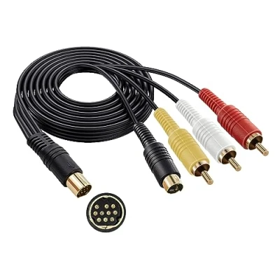Abbildung von Mcbazel vergoldetes S AV Video Audio Verbund TV Adapterkabel für Sega Saturn