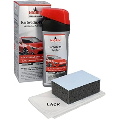 Abbildung von NIGRIN Performance Hartwachs Politur TURBO, für strapazierte Lacke, mit Abperlschutz, 500 ml