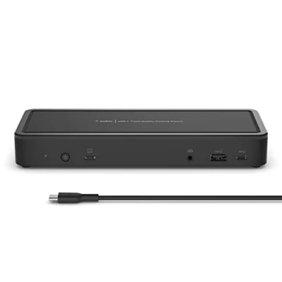 Abbildung von Belkin 14 Port USB C Docking Station, 65 W Power Delivery, 4K Display, Anschlüsse: 2X HDMI, DisplayPort, 3X C, 5X A, 1x Gigabit Ethernet, Dock für Chromebooks, Windows PCs, XPS usw.