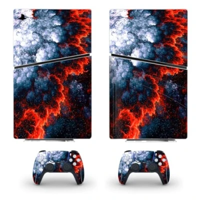 Abbildung von DolDer Sticker für PS5 Slim Disc Edition, Aufkleber Vinyl Skin Schutzfolie Folie Cover Konsole und Controller (50AY S0028)
