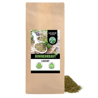 Abbildung von Bohnenkraut getrocknet (500g), gerebelt, Bohnen Kraut schonend getrocknet, 100% rein und naturbelassen, ohne Zusätze