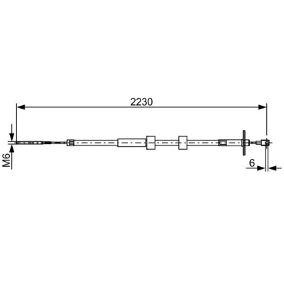 Abbildung von BOSCH 1 987 482 500 Handbremsseil 2230 MERCEDES BENZ: G Klasse SUV