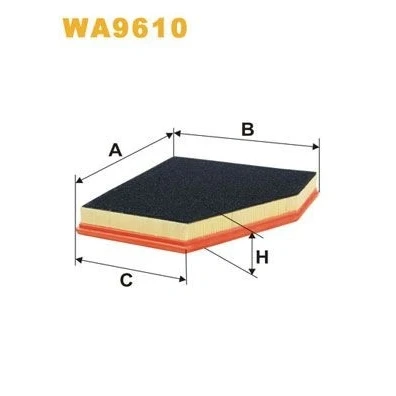 Abbildung von WIX FILTERS WA9610 Luftfilter 47 312 Filtereinsatz BMW: 5 Limousine, Touring, 6 Coupe