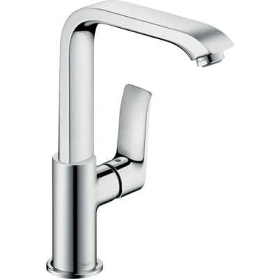 Abbildung von hansgrohe Waschtischarmatur &quot;Metris&quot;, 23cm, mit Push Open Ablaufgarnitur, chrom