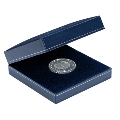 Abbildung von Safe, Luxus, Münzetui, Midi Hartschaum Blau Abm: 90x90x30 mm. pro Stk.