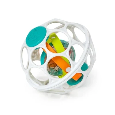 Abbildung von Baby Einstein Grip &amp; Spin Oball Leicht zu greifendes Rasselspielzeug, BPA frei, 0+ Monate