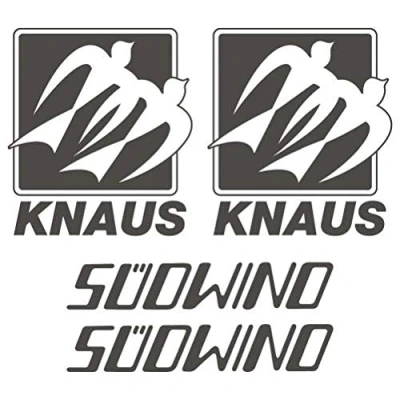 Abbildung von SUPERSTICKI Wohnwagenaufkleber Knaus Südwind 2 Stück ca.30cm Hobby Caravan Camper Camping Wohnmobil Aufkleber Womo Sticker Decal Hochleistungsfolie