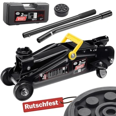 Abbildung von Deuba Wagenheber Deuba, hydraulischer Rangierwagenheber 2t 135 330mm Auto KFZ Gummiauflage