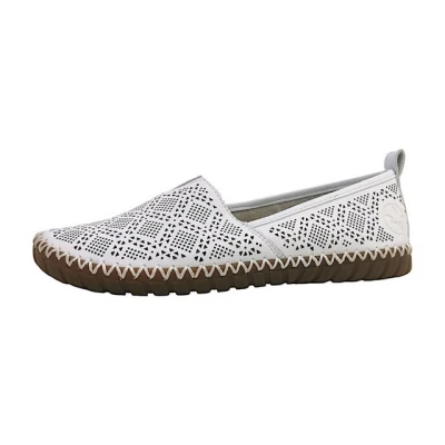 Abbildung von Rieker Slipper, Damen, Größe: 39, Weiss Leder