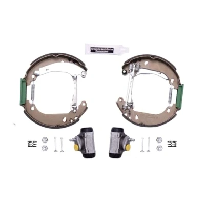 Abbildung von HELLA Shoe Kit Pro 8DB 355 003 901 Bremsensatz, Trommelbremse mit Radbremszylinder, Stellelement CITROËN: ZX Schrägheck