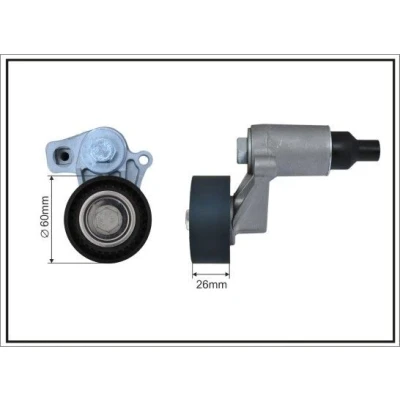 Abbildung von CAFFARO 100399SP Spannarm, Keilrippenriemen PEUGEOT: 206 Schrägheck, CITROËN: Berlingo / First I
