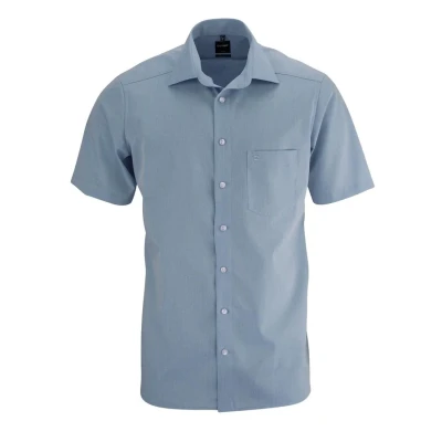 Abbildung von OLYMP Luxor modern fit Hemd Halbarm Chambray hellblau Gr. 39