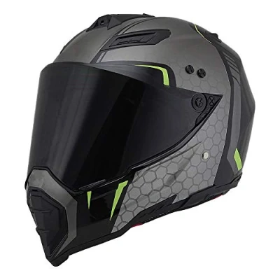 Abbildung von Woljay Off Road Helm Motocross Motorradhelm Motocrosshelme Fahrrad ATV (S, Black+Silver)