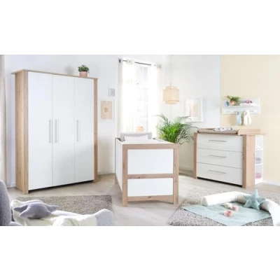 Abbildung von roba® Babyzimmer Komplettset Malo 3 teilig, aus Holz mit Metallgriffen