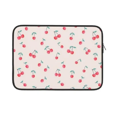 Abbildung von Schöne Süße Rote Kirsche Gedruckt Laptop Sleeve Tasche 13 Zoll Wasserdicht Langlebig Fall Computer Tragetasche Notebook