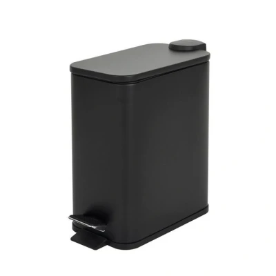 Abbildung von SVITA Mülleimer ST5, Treteimer, Softclose Funktion, 5L, Stahl pulverbeschichtet, Schwarz