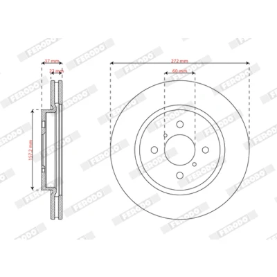 Abbildung von FERODO Bremsscheibe SUZUKI: SWIFT 4 272mm 22mm 12.75 Belüftet beschichtet DDF2376C 5531171L50,5531171L51 Bremsscheiben, Scheibenbremsen