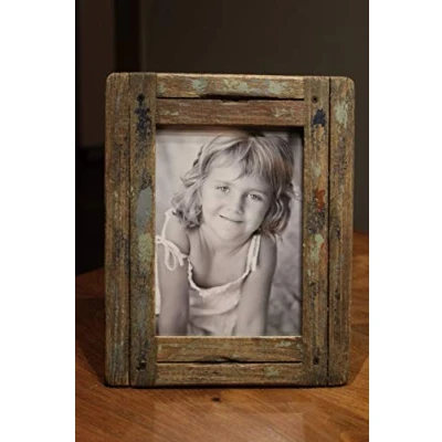 Abbildung von unbekannt Fotorahmen Shabby chic, aus altem Holz, Fotogröße 13 x 18 cm, Bilderrahmen rustikal