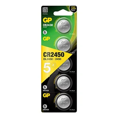 Abbildung von GP Batterie CR2450 Lithium Knopfzellen (5 Stück)