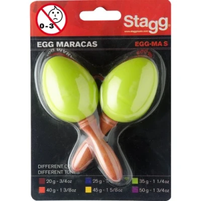 Abbildung von STAGG 1Paar Egg Maracas grün