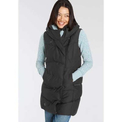 Abbildung von Ragwear Steppweste PAVLINNA VEST O mit gefütterter Kapuze, wasserdichtes und atmungsaktives Material