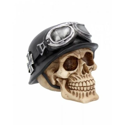 Abbildung von Nemesis Now Dekofigur Totenkopf, Eisernes Kreuz, 17 cm, elfenbeinfarben