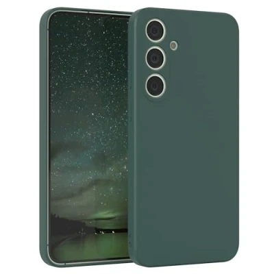 Abbildung von EAZY Case Silikonhülle für Samsung Galaxy S24 Plus Hülle Silikon Grün weich stoßfeste Handyhülle Schutzhülle mit Kameraschutz Dünn Premium Schutz Cover Bumper in Piniengrün