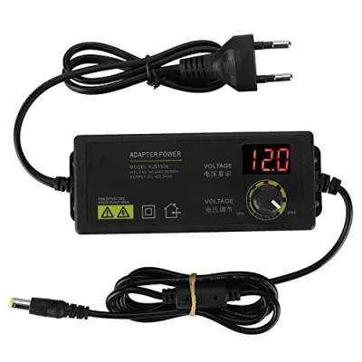 Abbildung von Einstellbares Netzteil, EU Stecker 60W 5A 3 12V Motor mit Einstellbarer Spannung, Drehzahlregelung Dimmbares Netzteil für des Gleichstrommotors, Lichtdimmer