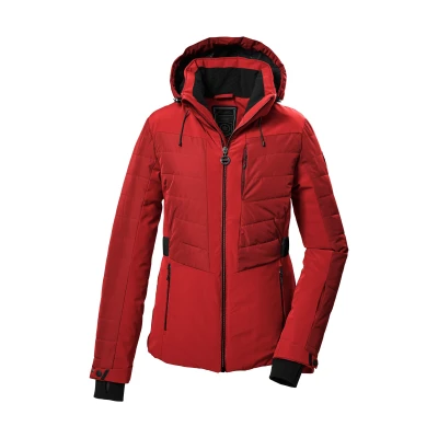 Abbildung von killtec Damen Skijacke/Funktionsjacke in Daunenoptik mit abzippbarer Kapuze und Schneefang KSW 309 WMN SKI QLTD JCKT, rot, 36, 42037 000